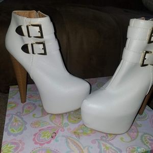 Ivory Heel Boots
